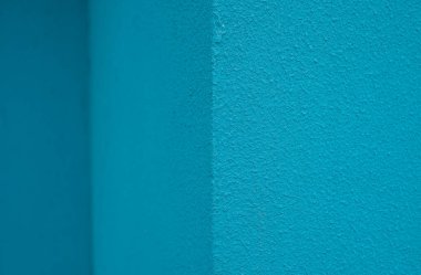 Mavi boyalı bir duvarın fotoğrafı. Turkuaz ya da mavi duvar arkaplanı. turkuaz, arkaplan