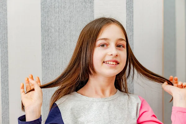 Happy Girl Getting her Hair Cut. A series of photos of a girl getting her hair cut. haircut, girl,