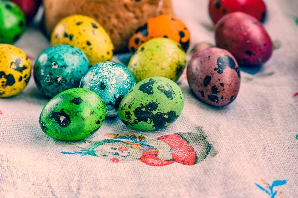 Wielkanocne Święto Pisankami Koncepcja Wielkanocna Obchody Wielkanocne — Zdjęcie stockowe