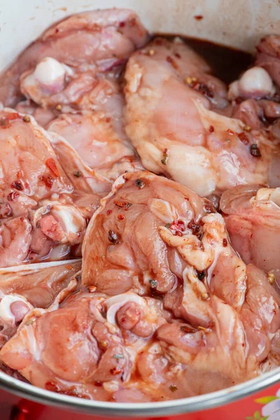 Trozos Cerdo Crudo Carne Cerdo Shish Kebab Pedazos Crudo Cerdo — Foto de Stock