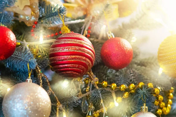 Kerstboom Achtergrond Nieuwjaars Kerstconcept — Stockfoto