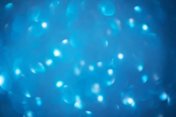 Αποεστιασμένη Αφηρημένη Μπλε Φόντο Χριστουγέννων Γαλάζιο Glitter Defocus Φως — Φωτογραφία Αρχείου