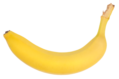 Olgun sarı muz izolasyonu. Tropik meyve, muz..