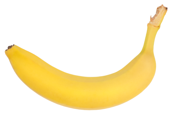 Olgun sarı muz izolasyonu. Tropik meyve, muz..