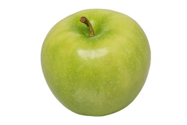 Yeşil elma arka planı izole et. Olgun yeşil elma meyvesi.