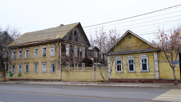 Astracán Rusia Enero 2021 Edificios Antiguos Ciudad Calle Admiralteyskaya — Foto de Stock