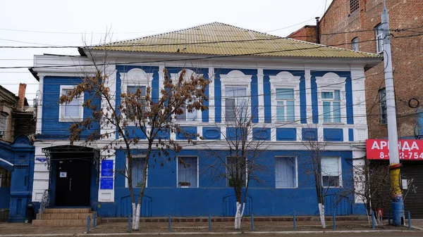 Astrachan Russland Januar 2021 Alte Gebäude Der Stadt Admiraltejskaja Straße — Stockfoto