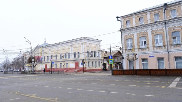 Astrakhan Russia Gennaio 2021 Vecchi Edifici Della Città Strada Admiralteyskaya — Foto Stock