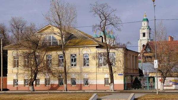 Astrachan Rusland Januari 2021 Oude Gebouwen Van Stad Voorzijde Aan — Stockfoto