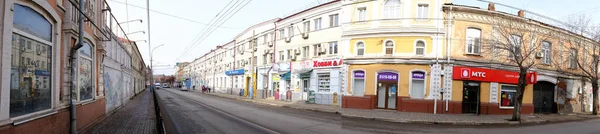 Astrakhan Russia Gennaio 2021 Vecchi Edifici Della Città Facciata Sverdlov — Foto Stock