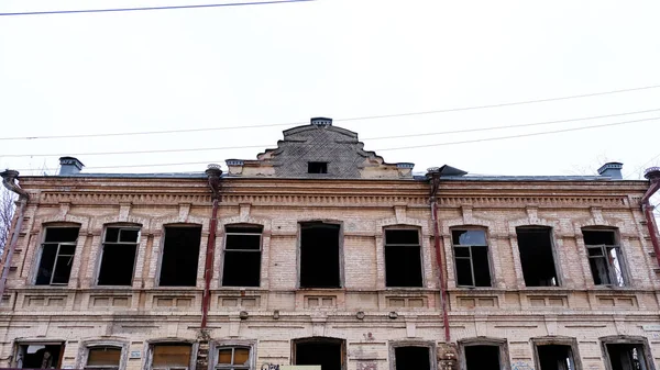 Astrachan Russland Januar 2021 Alte Gebäude Der Stadt Fassade Kirower — Stockfoto