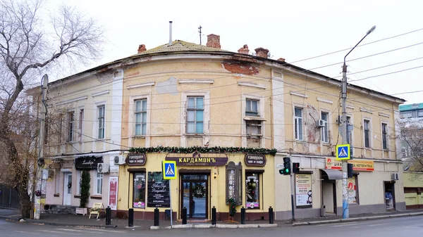 Astrakhan Rusya Ocak 2021 Şehrin Eski Binaları Cephe Kirov Caddesi — Stok fotoğraf