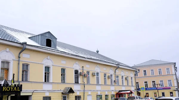 Astrachan Rosja Stycznia 2021 Stare Budynki Miasta Fasady Domów Gorky — Zdjęcie stockowe