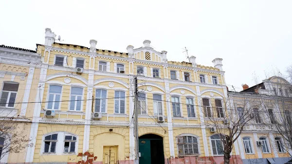 Astracán Rusia Enero 2021 Edificios Antiguos Ciudad Fachadas Casas Gorky — Foto de Stock