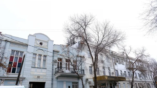 Astracán Rusia Enero 2021 Edificios Antiguos Ciudad Fachadas Casas Gorky —  Fotos de Stock