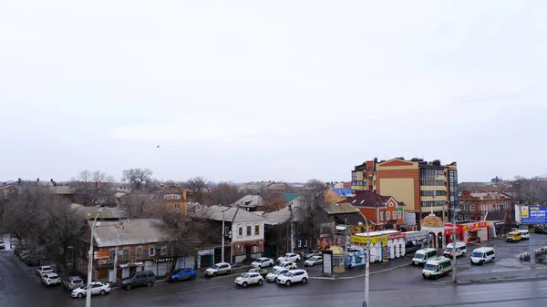 Astrakhan Rusko Ledna2021 Staré Budovy Města Fasády Domů Fioletova Ulice — Stock fotografie