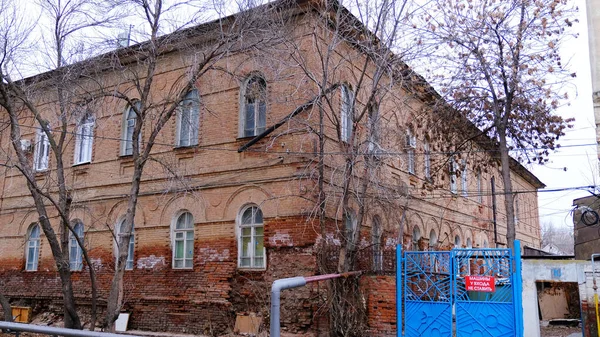 Astrachan Rusland Januari 2021 Oude Gebouwen Van Stad Gevels Van — Stockfoto