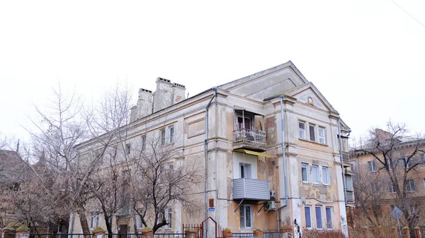 Astrachan Rusland Januari 2021 Oude Gebouwen Van Stad Gevels Van — Stockfoto