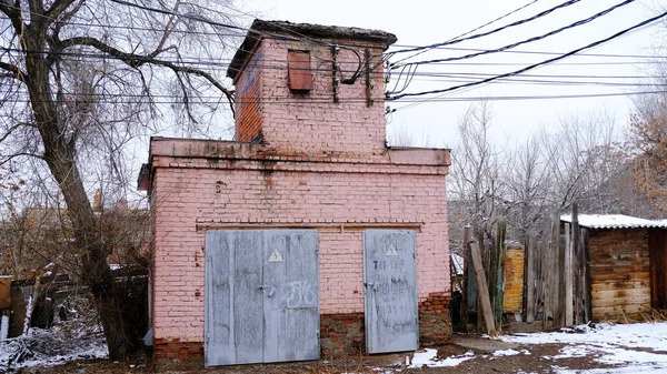 Astrakhan Russia Gennaio 2021 Vecchi Edifici Della Città Facciate Case — Foto Stock