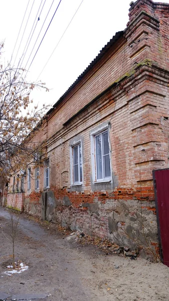 Astracán Rusia Enero 2021 Edificios Antiguos Ciudad Fachada Calle Babushkina —  Fotos de Stock