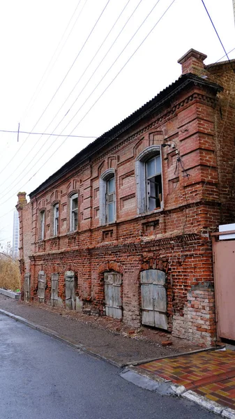 Astrachan Russland Januar 2021 Alte Gebäude Der Stadt Fassade Musa — Stockfoto