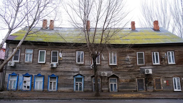 2021年1月15日 俄罗斯阿斯利康 这座城市的老建筑 立面Musa Jalil街 — 图库照片