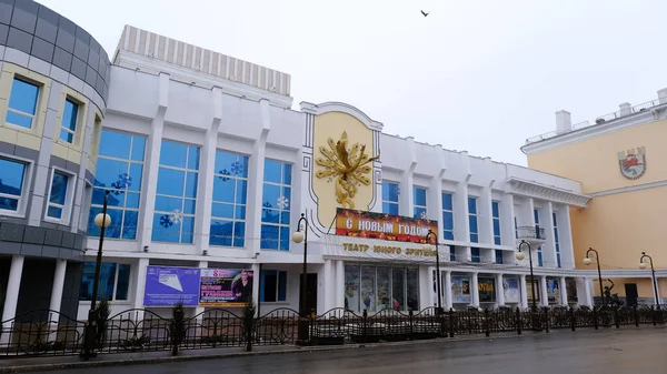 ロシアのアストラハン2021年1月15日 旧市街の建物 ファサード ムーサ ジャリル通り — ストック写真