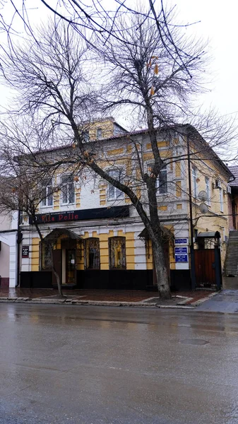 Astrachan Russland Januar 2021 Alte Gebäude Der Stadt Fassade Leninstraße — Stockfoto