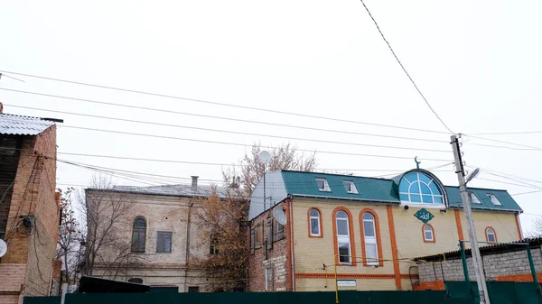 Astrakhan Russie Janvier 2021 Bâtiments Anciens Ville Façade Rue Internationale — Photo