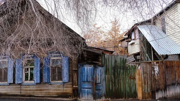 2021年1月15日 俄罗斯阿斯利康 这座城市的老建筑 立面Natasha Kochuevskaya街 — 图库照片