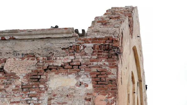 Antiguo Muro Ladrillo Una Casa — Foto de Stock