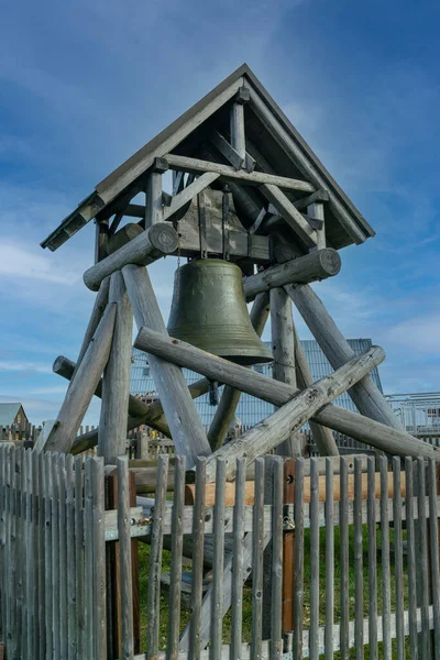 Vredesklok Fichtelberg Bij Oberwiesenthal Bij Het Ertsgebergte — Stockfoto