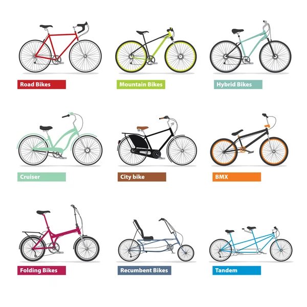 Diversi tipi di biciclette os — Foto Stock