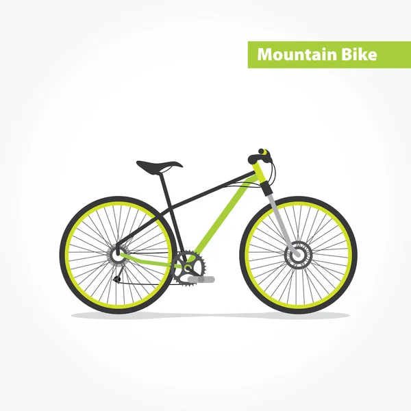 山地自行车，自行车平图标. — 图库照片#