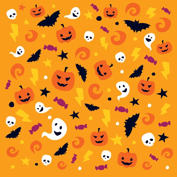 Happy Halloween pattern — Stock Vector