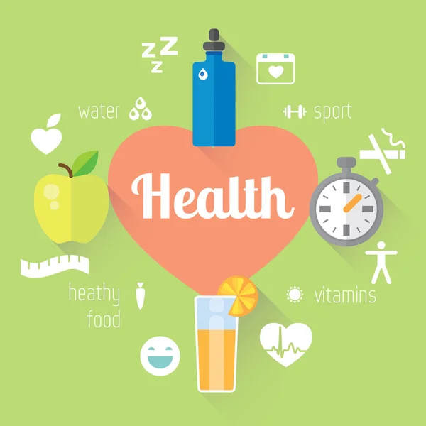 Healthy lifestyle  info graphic — Stock Vector