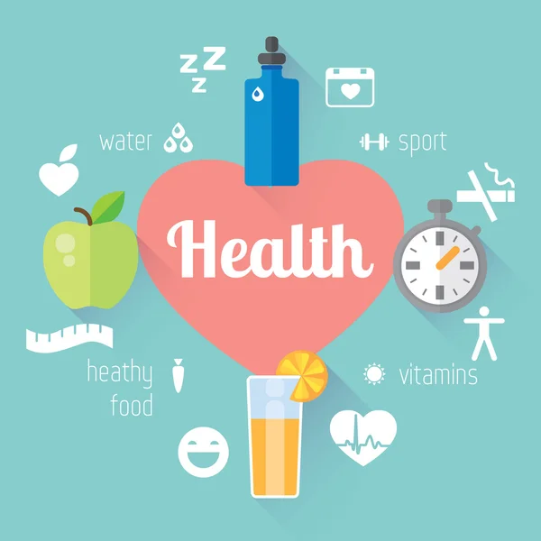 Healthy lifestyle  info graphic — Stock Vector