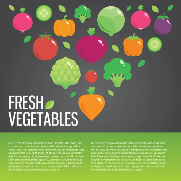 健康的新鲜有机食品 — 图库矢量图片
