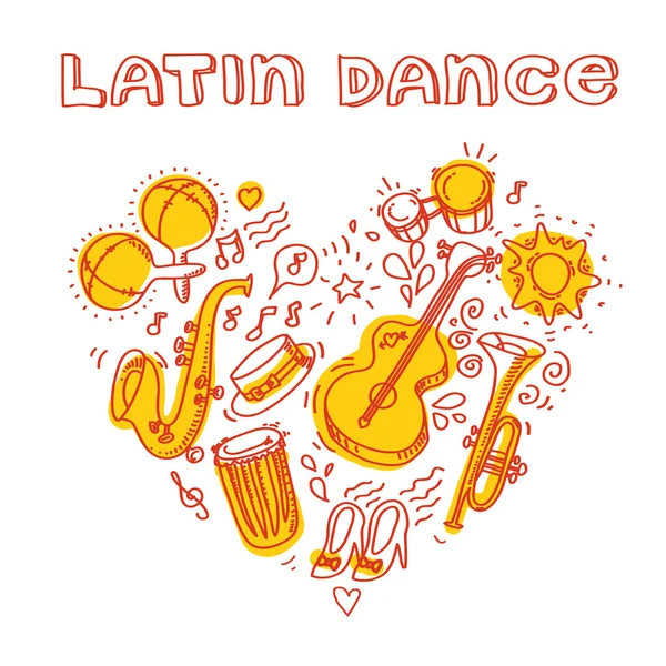 Salsa música y danza — Vector de stock