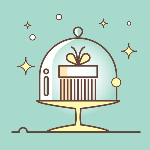 Conjunto de iconos de regalos para celebrar la tarjeta — Vector de stock