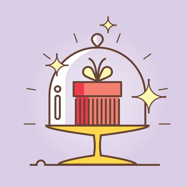 Conjunto de iconos de regalos para celebrar la tarjeta — Vector de stock