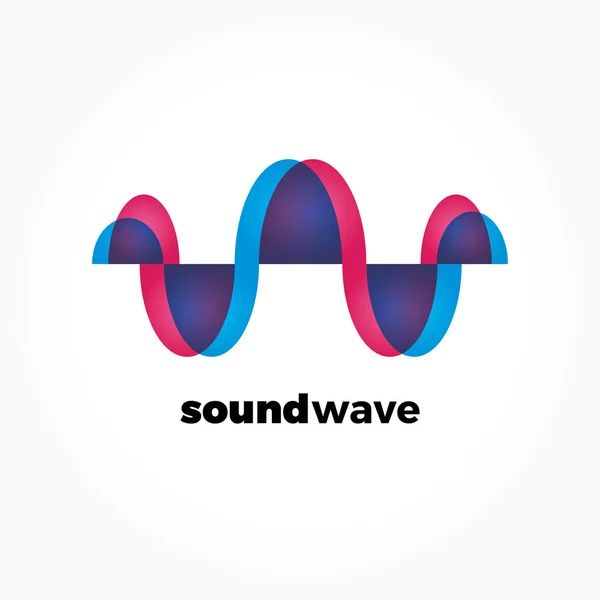 Логотип звуковой волны . — стоковый вектор