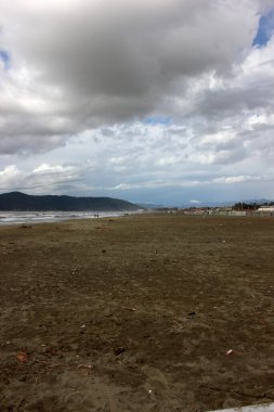 Corona Marina di Carrara, Toskana, İtalya 'da boş spiaggia