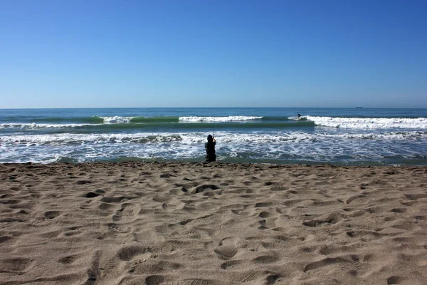 Surfen Corona Tijden Bij Forte Dei Marmi Toscane Italië — Stockfoto