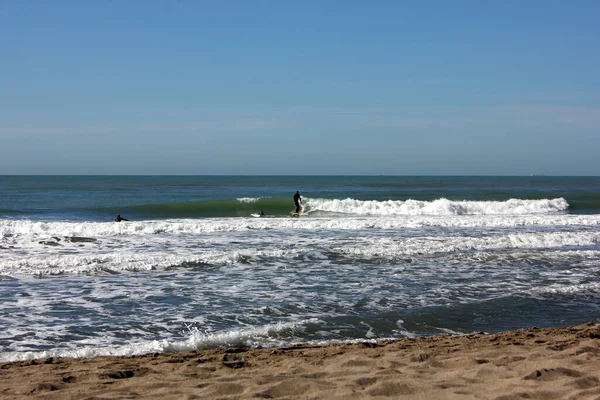 Surfing Corona Times Forte Dei Marmi Tuscany Italy — Stock Photo, Image