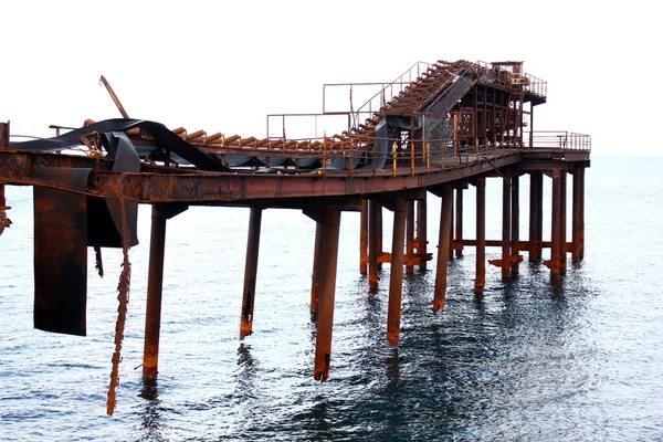 Rusty Iron Overpass Rio Marina Elba Island Tuscany Stock Image