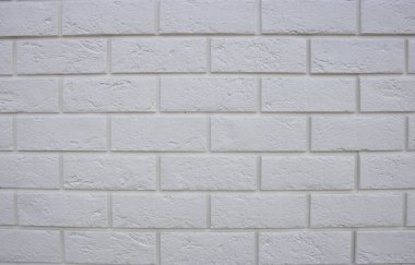 Soyut doku, beyaz tuğla duvar arkaplanı, kaba duvar blokları, mimari duvar kağıdı.