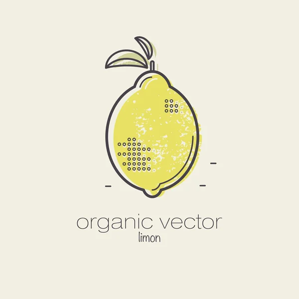 Διανυσματική εικόνα φρούτων λεμονιού. — Διανυσματικό Αρχείο