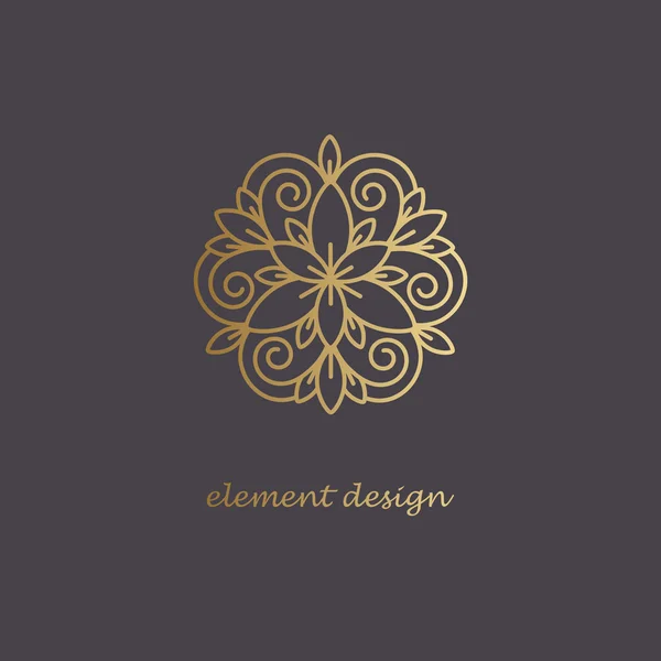 Dekoratives Element für die Gestaltung des Logos. — Stockvektor