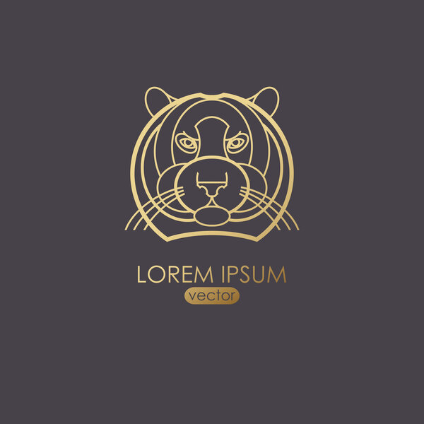 Линейный дизайн головы тигра
.